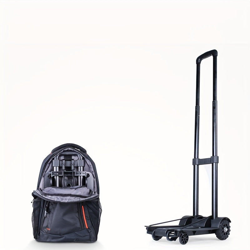 Folding Hand Truck Aluminum Alloy | Portable Trolley Cart for Shopping Moving Camping Travel with 2 or 4 Wheels