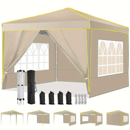 Pop Up Canopy Oxford UV Block Mesh Windows | Beach Camping Party Tent