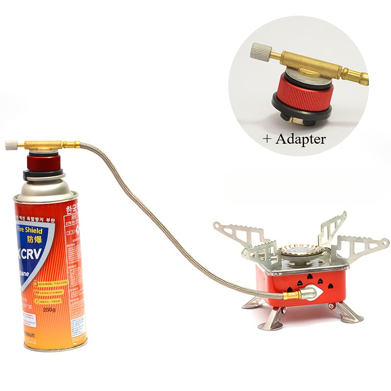 Windproof Camp Stove 3500W Portable Foldable Gas Burner Piezoelectric Ceramic Ignition Compact Lightweight for Outdoor Cooking Hiking Camping Picnic Backpacking