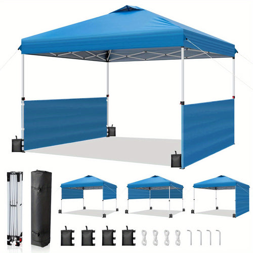 Pop Up Canopy Tent 10x10 FT One-Push Setup UPF50+ with Sidewalls