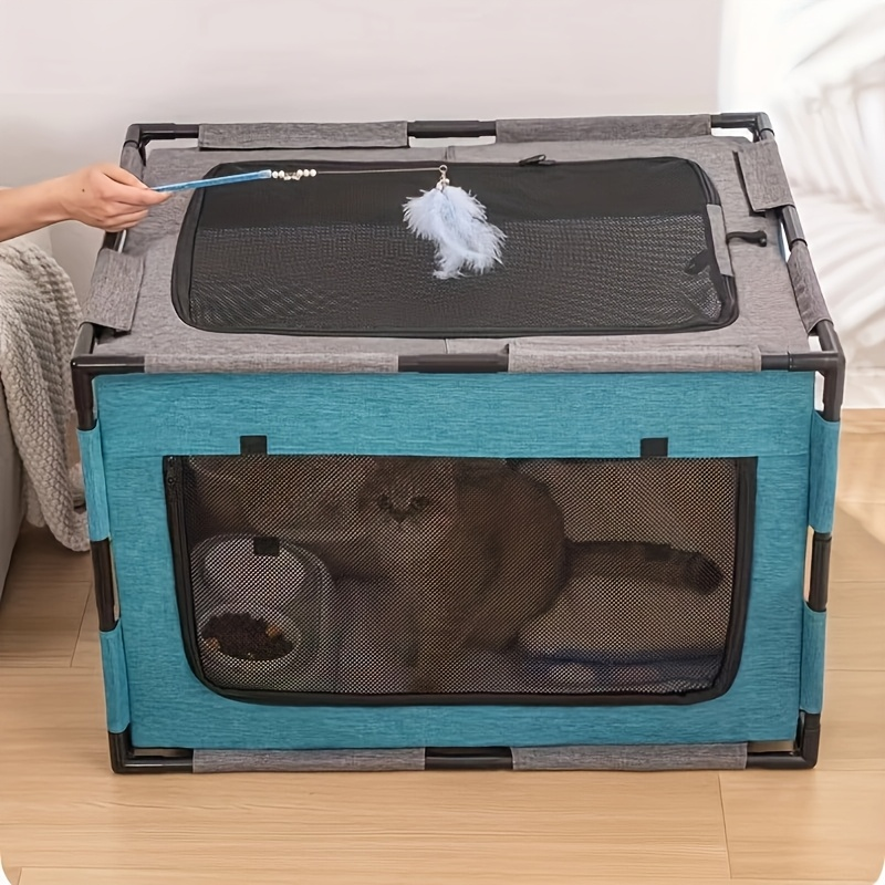 Plastic Pet Whelping Box & Indoor Playpen for Cats, Dogs, Kittens & Puppies – Assembleable, Ventilated, Durable Nest for Home Use