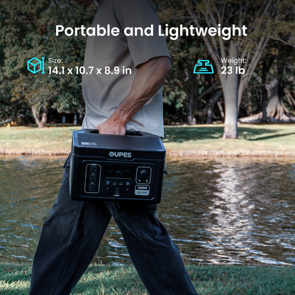 LiFePO4 Power Station 992Wh 1200W - OUPES Exodus 1200, Charge to 80% in 90 Min, APP Control, 20ms UPS, Solar Generator, AC Outlets for Camping, Home Blackout & Emergency Backup