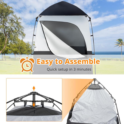 Pop Up Privacy Tent Outdoor Shower Camping Changing Room Mesh Floor