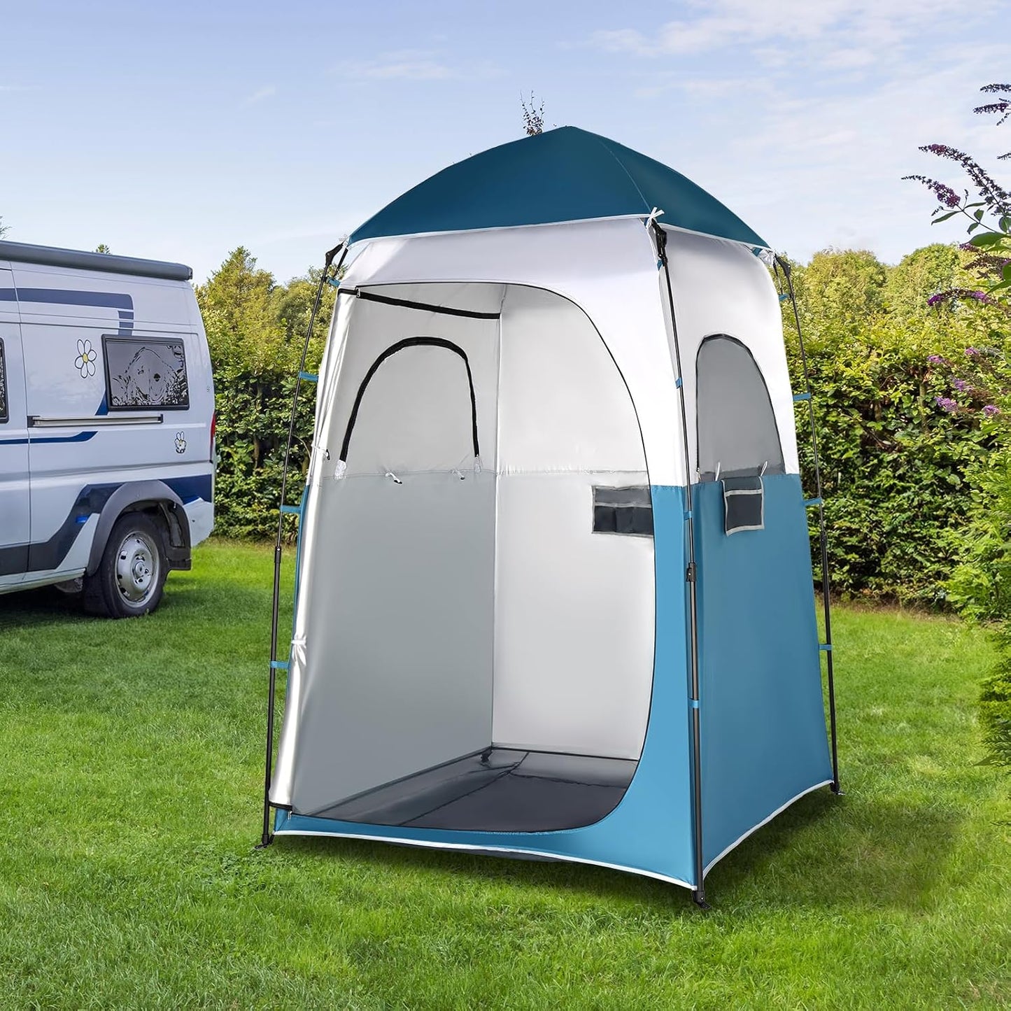 Pop Up Privacy Tent Outdoor Shower Camping Changing Room Mesh Floor