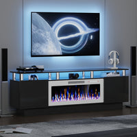 Black with White Fireplace