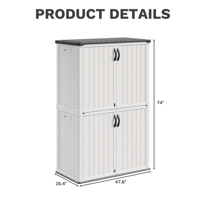 Resin Deck Box Lockable Outdoor Storage, 260 & 520 Gal