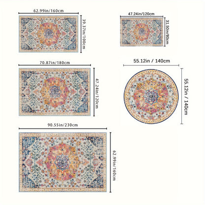 Outdoor Rug | Bohemian Vintage Machine Washable Patio RV Camping Picnic