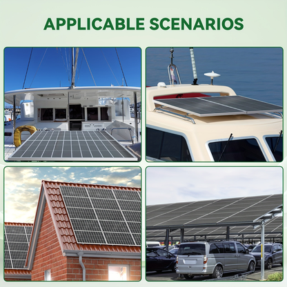 Monocrystalline Solar Panel 400W 25.5% High Efficiency Half-Cut Cell A+ Grade 2pcs 200W 12V Solar Module for Farm House Rooftop RV Caravan Off-Grid System Energy Independence