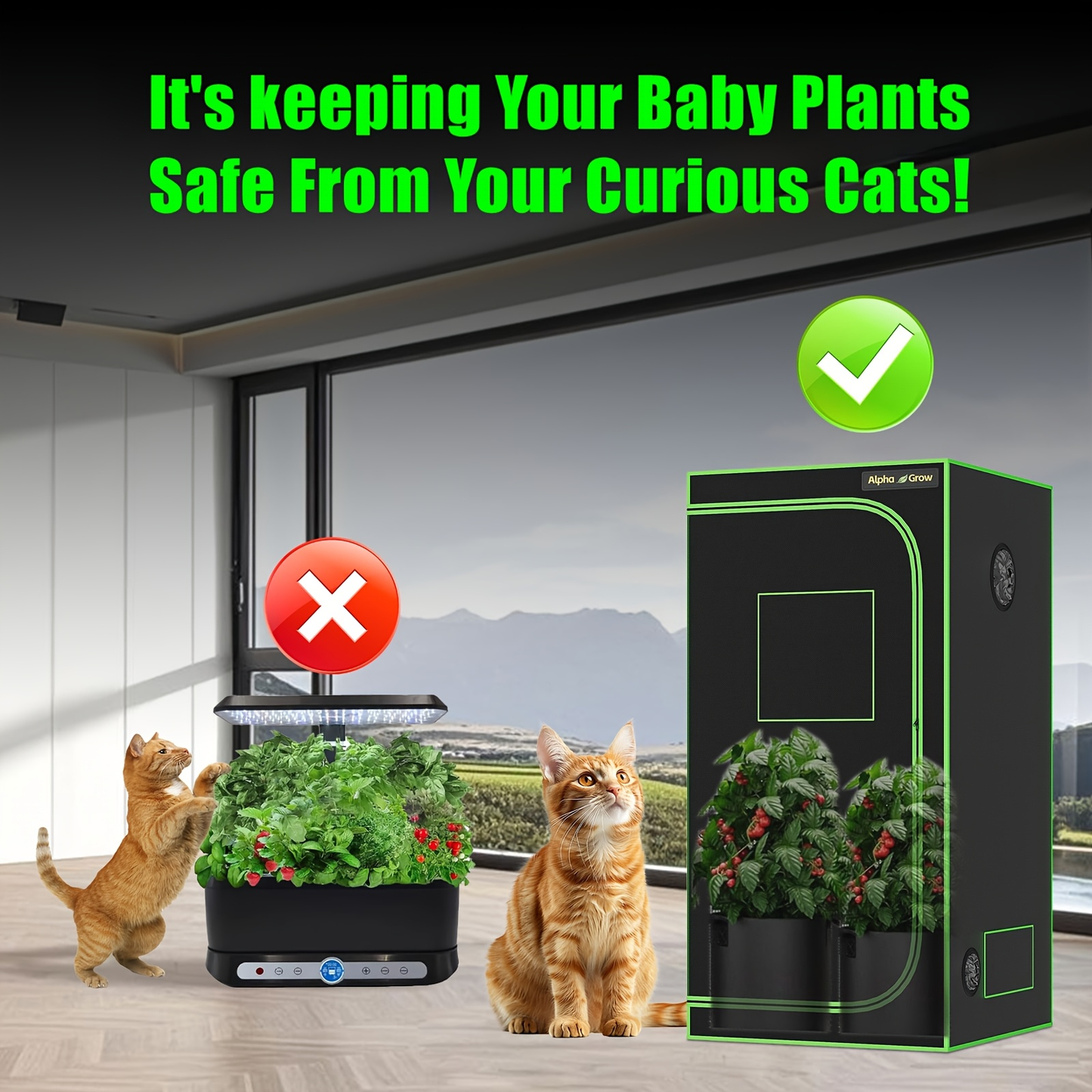 Indoor Grow Tent 1680D Lightproof with Viewing Window, Floor Tray & No-Tool Assembly, Hydroponic Setup for Seedling & Vertical Flowering, Multiple Sizes 2x2 to 4x4ft
