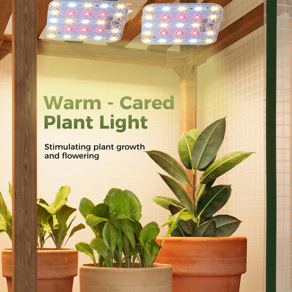 Under Cabinet Grow Light Full Spectrum High PPFD Optical Lens | 4 Brightness Levels Auto Timer 6/12/16H | Small Plants Seeds Indoor LED Plant Light