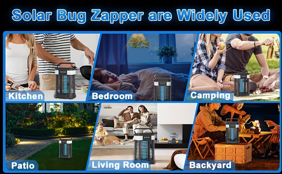 Bug Zapper | Solar 5-in-1 Lantern 3500mAh Indoor Outdoor Garden Camping