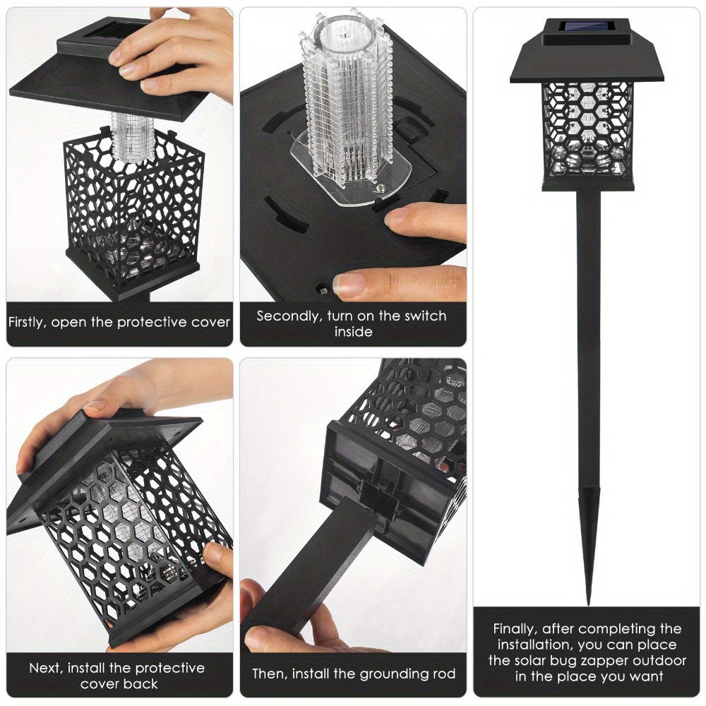 Solar Bug Zapper Outdoor Stake Light – IP44 Waterproof Solar Powered Mosquito Killer Lamp for Yard, Garden, Patio & Pathway – 2 or 4 Pack