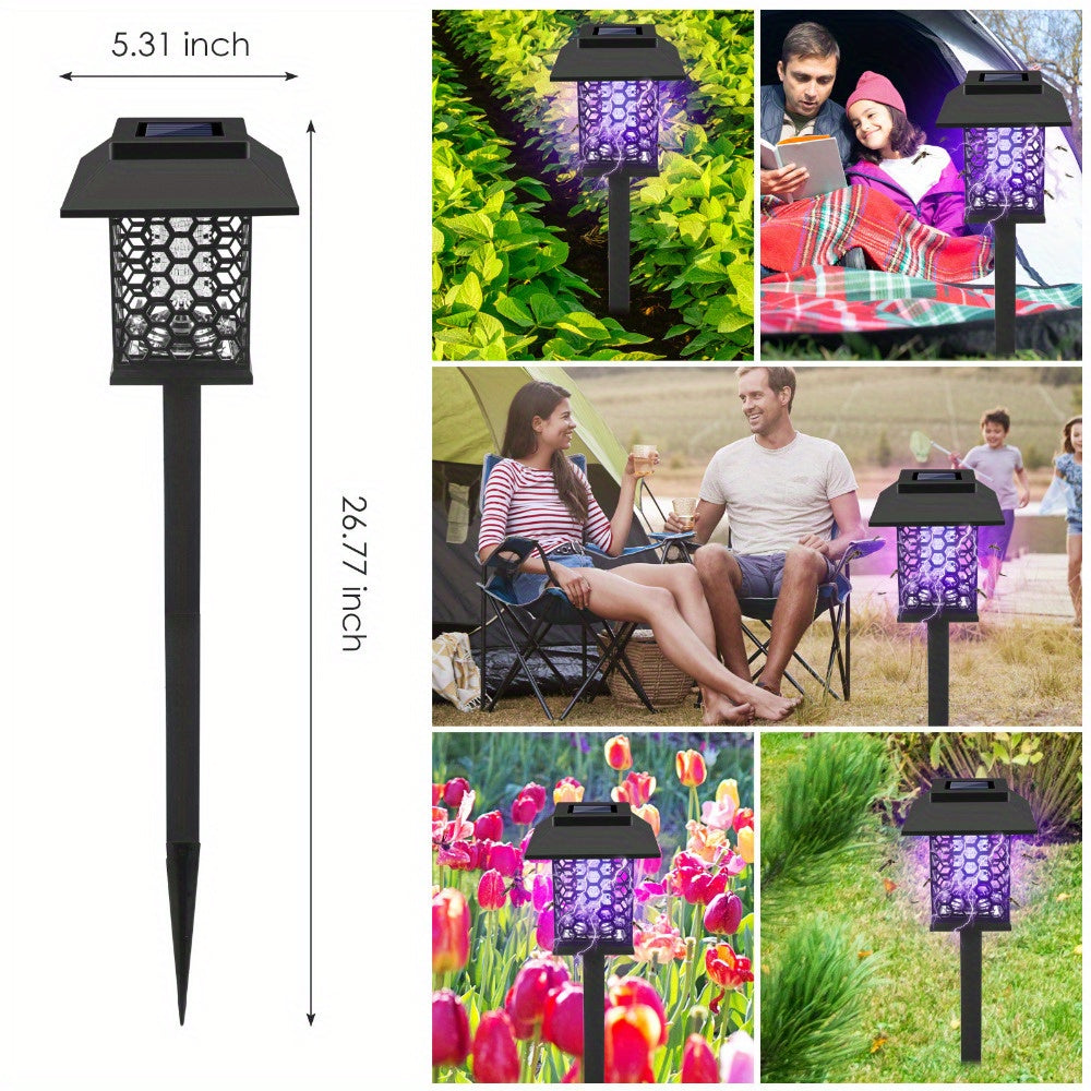 Solar Bug Zapper Outdoor Stake Light – IP44 Waterproof Solar Powered Mosquito Killer Lamp for Yard, Garden, Patio & Pathway – 2 or 4 Pack