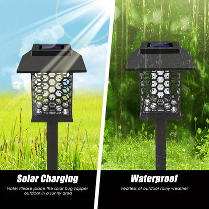 Solar Bug Zapper Outdoor Stake Light – IP44 Waterproof Solar Powered Mosquito Killer Lamp for Yard, Garden, Patio & Pathway – 2 or 4 Pack