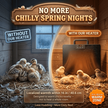 Brooder Heater | Chick Duck Quail 3 Heat Levels Timer Digital Display