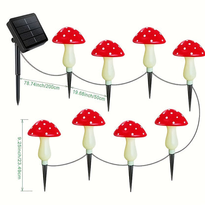 Solar Mushroom Garden Lights Outdoor 8 LED 8 Modes