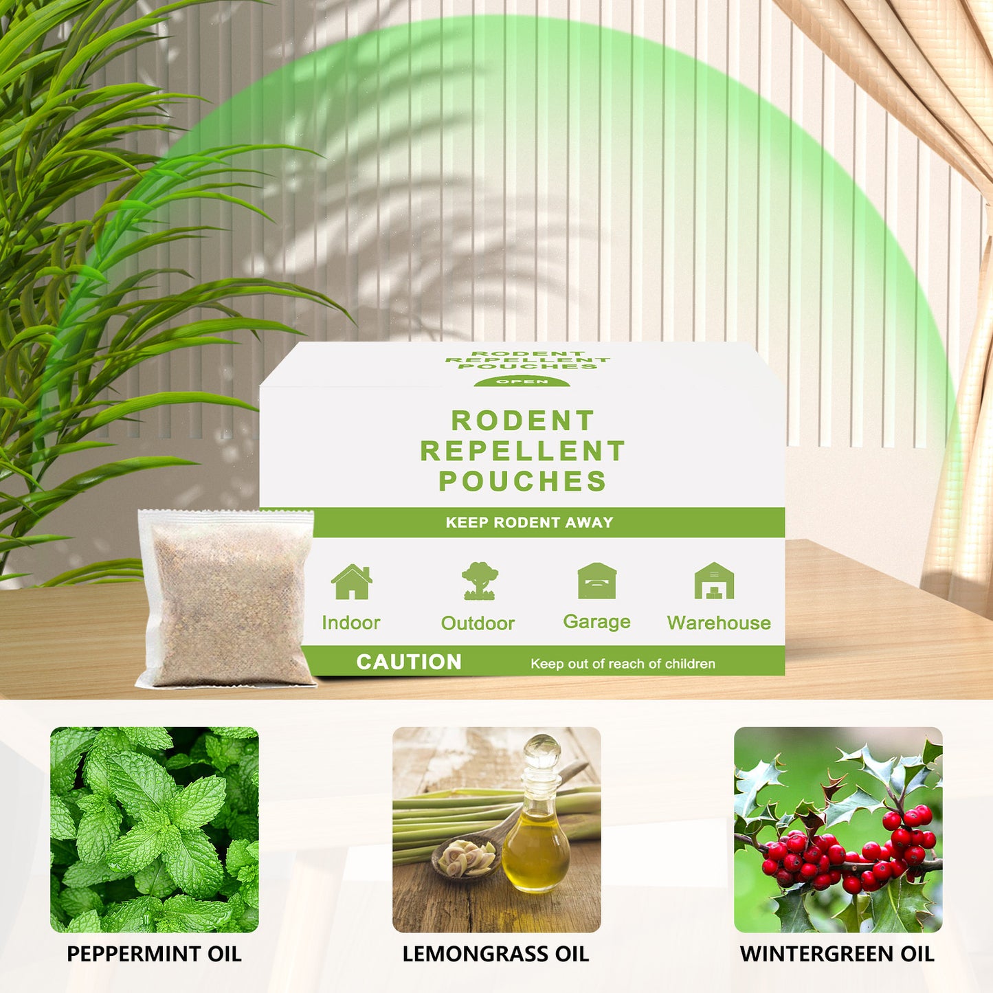 Mouse Repellent | Peppermint Pouches Car RV Garage Camper Indoor Outdoor
