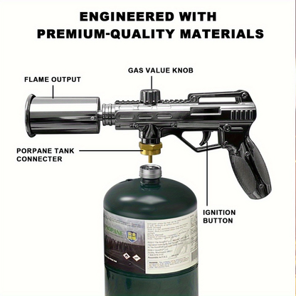 Blow Torch 700,000 BTU Propane Kitchen Cooking Torch with Safety Lock – Culinary Food Torch for Steak, Creme Brulee, BBQ, Campfire & Weed Burning, No Battery Needed (Propane Not Included)