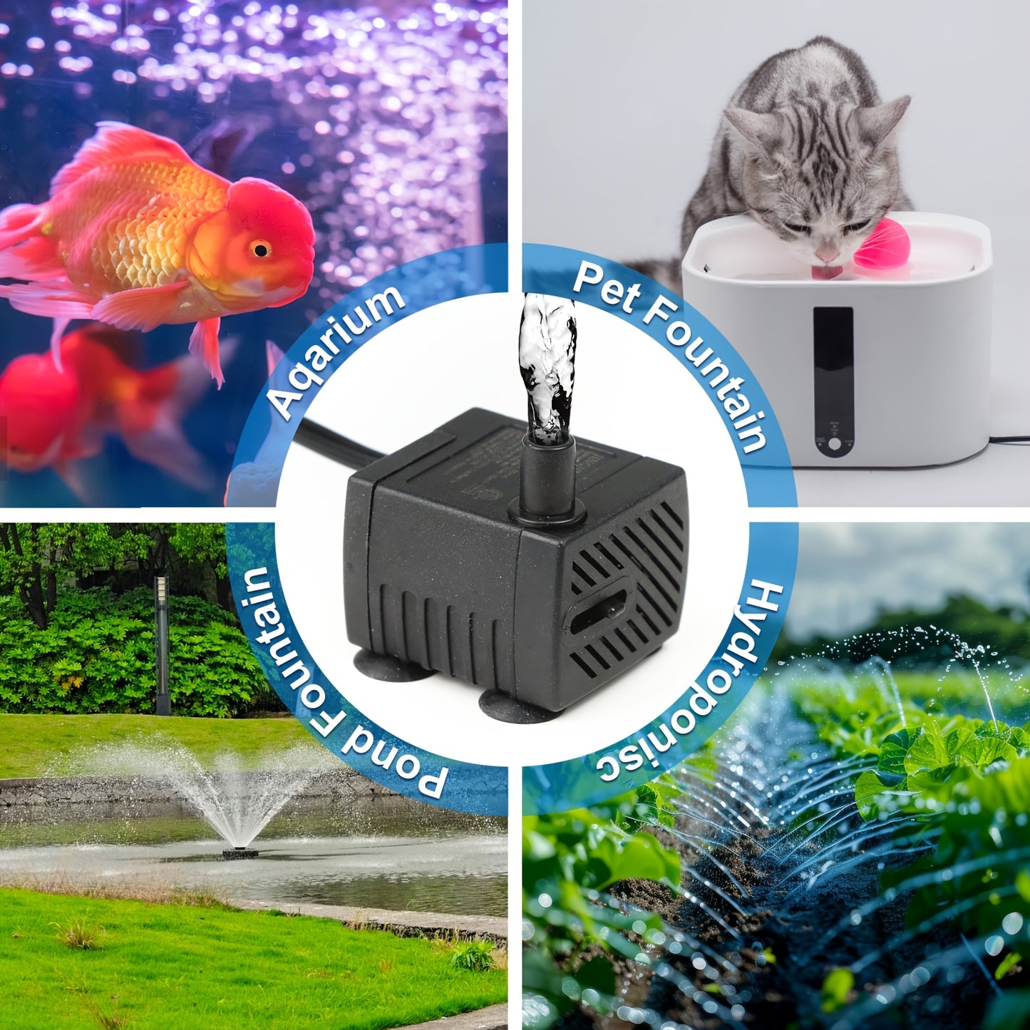 Cat Water Fountain Replacement Pump – Quiet Aquarium Motor