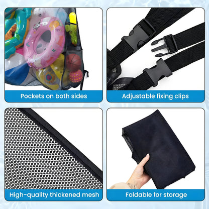 Pool Float Storage Bag – 60 Inch Large Mesh Drawstring Bag for Inflatable Pool Toys & Swimming Accessories