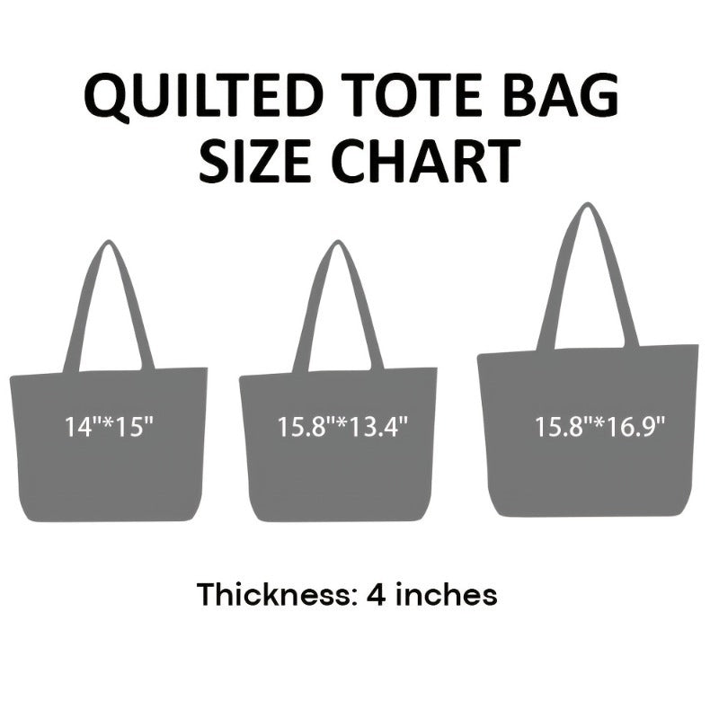 Quilted Tote Bag Large Capacity for Women & Men – Lightweight Soft Shoulder Bag for Travel Commute Shopping