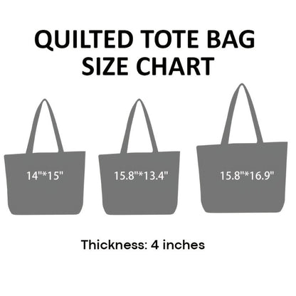 Quilted Tote Bag Large Capacity for Women & Men – Lightweight Soft Shoulder Bag for Travel Commute Shopping