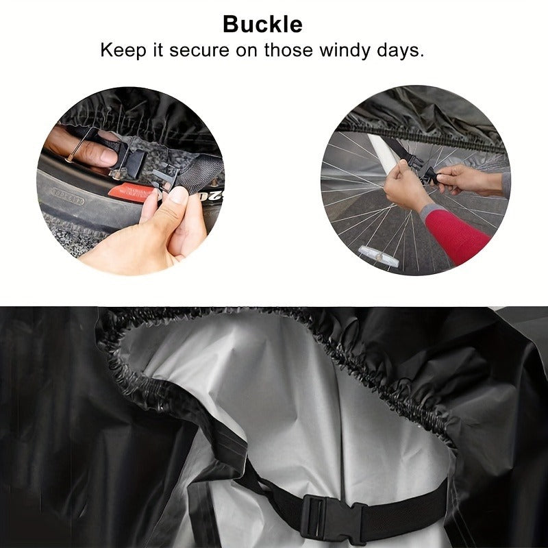 Waterproof Bike Cover for 2-3 Bikes – Heavy Duty Bicycle Cover with Lock Hole, UV & Rain Protection for Mountain, Road & Electric Bikes, Outdoor Use