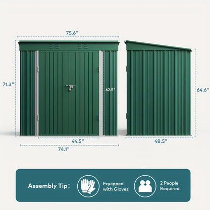 Metal Storage Shed Outdoor Garden Shed with Lockable Door – Weatherproof