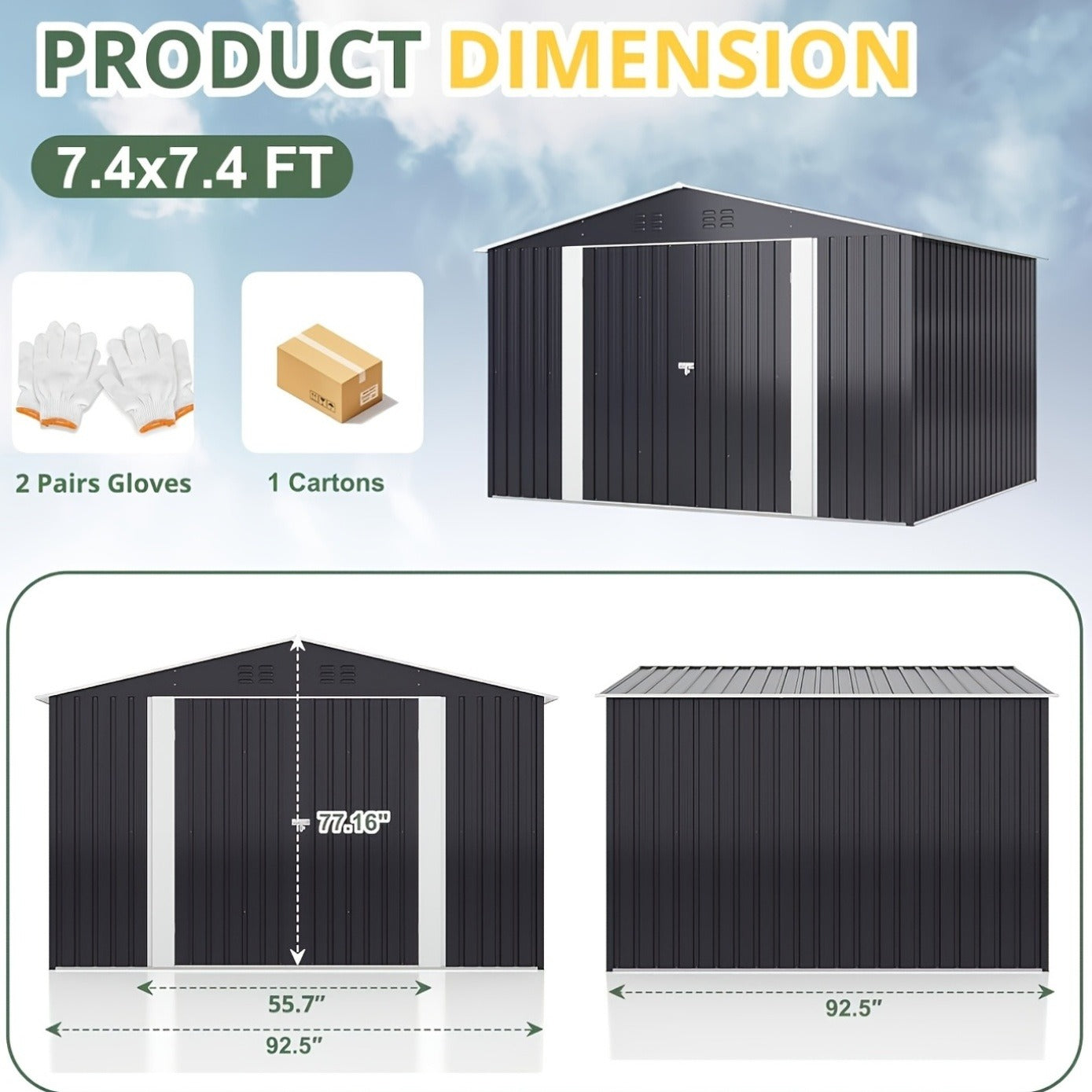 Polycarbonate Greenhouse Kit with Heavy Duty Frame – Garden Shed