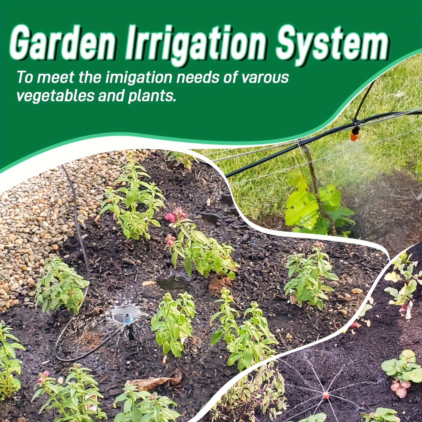 226FT Drip Irrigation Kit - Automatic Plant Watering System with Adjustable Nozzles for Garden & Greenhouse