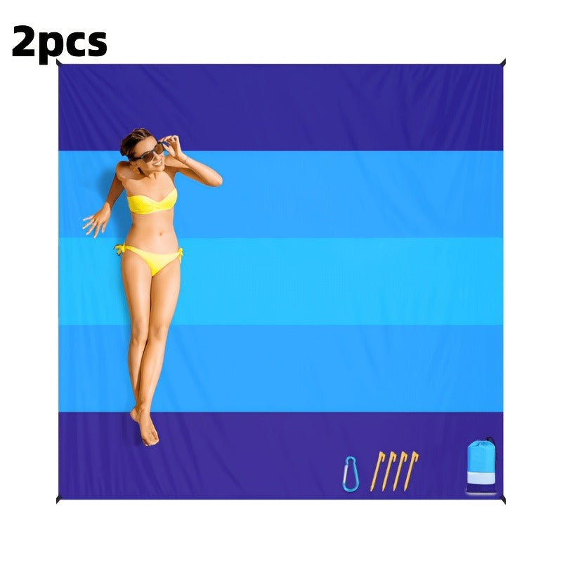 Outdoor Picnic Blanket Sand Free Large Beach Mat Portable Foldable for Travel Camping Beach Days – Lightweight Sand-Proof Ground Cover for Everyone