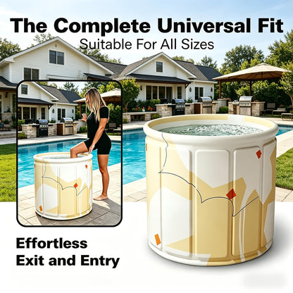 Thermal Insulated Bathtub Foldable Non-Inflatable for Adults – Hot & Cold Dual Use, Ice Bath Muscle Relief & Warm Soak, Space-Saving Home Spa Tub