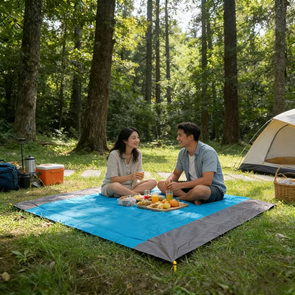 Picnic Blanket Large Outdoor Mat 83"x79" Waterproof Polyester – Lightweight Foldable Camping Mat for Beach, Gatherings, Sunbathing & Lawn