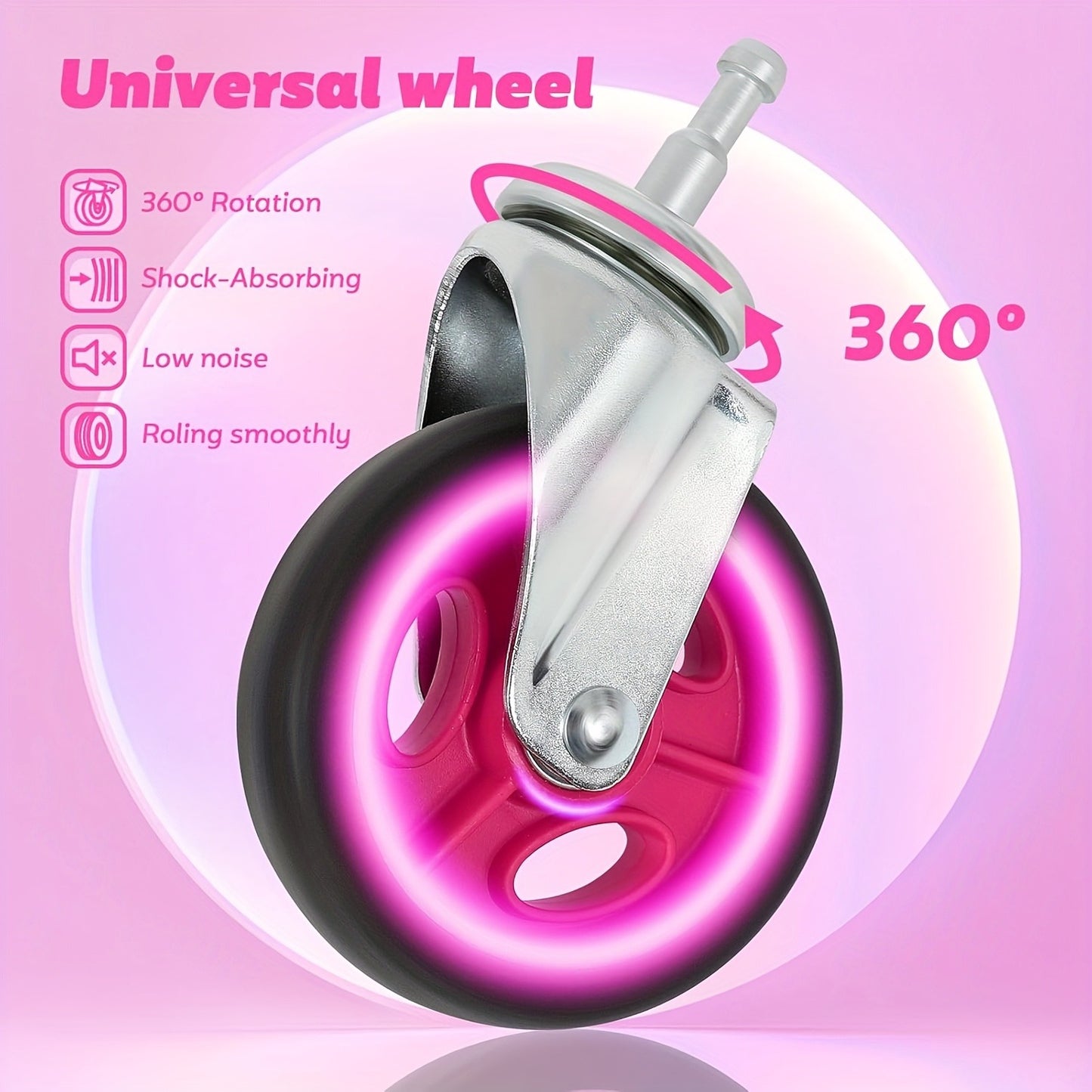 Collapsible Utility Cart 200 lb Heavy Duty Foldable Shopping Trolley 4-Wheel 360° Swivel Locking Brake Lightweight Portable Dolly for Grocery Mall Camping Pink Purple