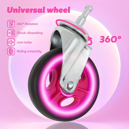 Collapsible Utility Cart 200 lb Heavy Duty Foldable Shopping Trolley 4-Wheel 360° Swivel Locking Brake Lightweight Portable Dolly for Grocery Mall Camping Pink Purple