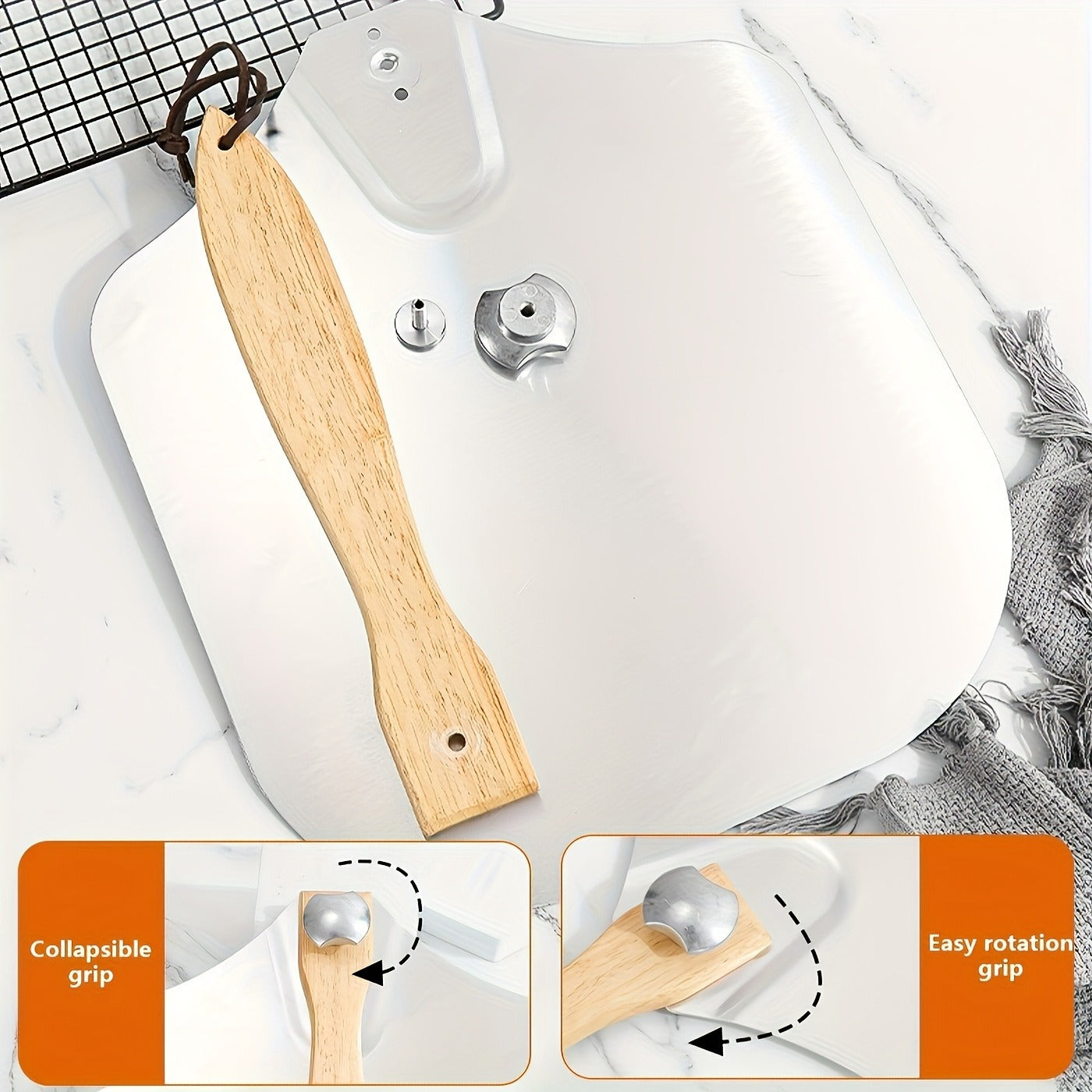 Pizza Stone Set 7-Piece with Tools – Cordierite Baking Stone with Stainless Steel Peel Cutter Brush & Heat-Resistant Gloves | Crispy Crust for Oven BBQ Grill Homemade Artisan Pizza Gift