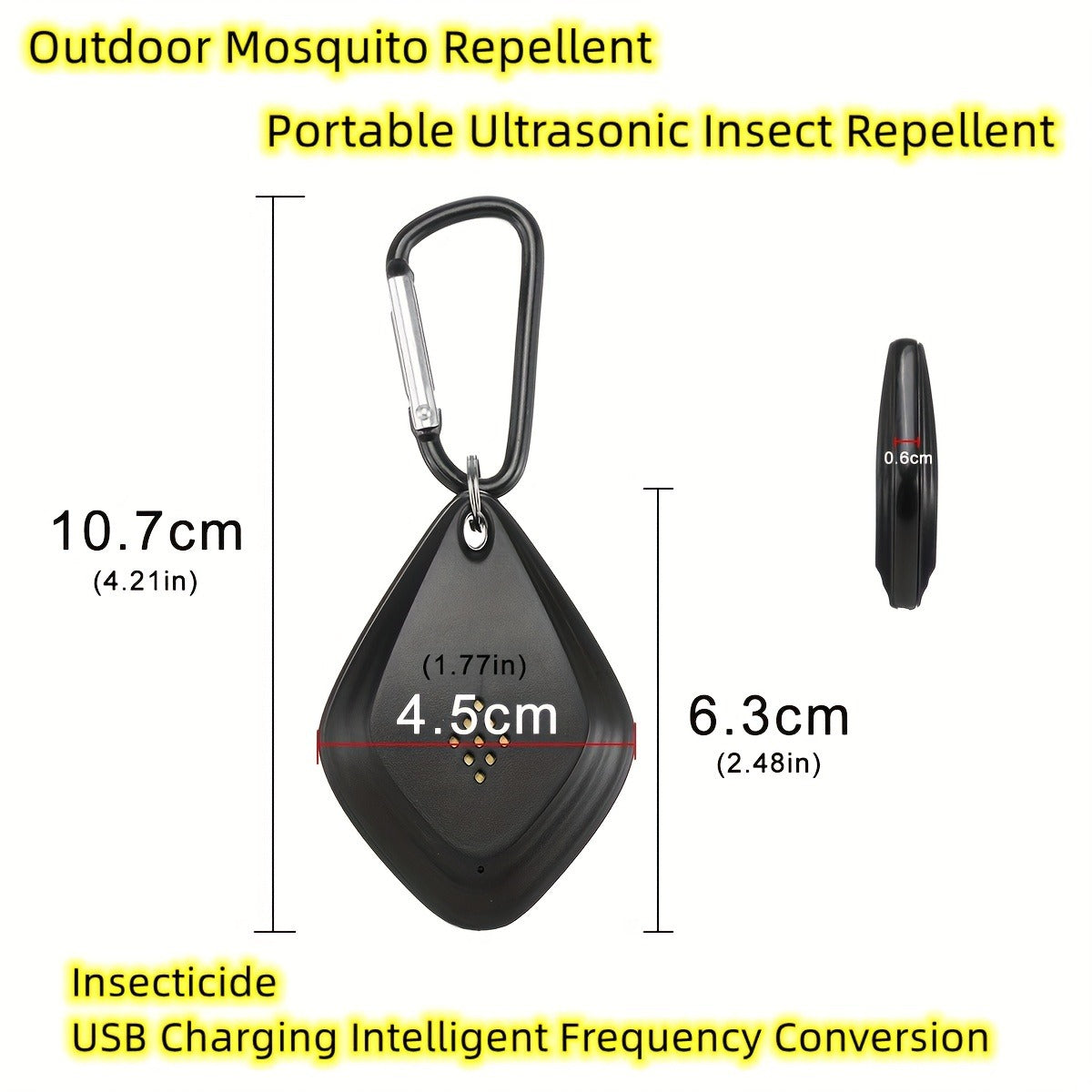 Ultrasonic Pest Repeller USB Mini – Sonic Insect Repellent for Mosquitoes, Fleas & Ticks, Portable Variable Frequency Device for Home, Camping, Travel & Garden