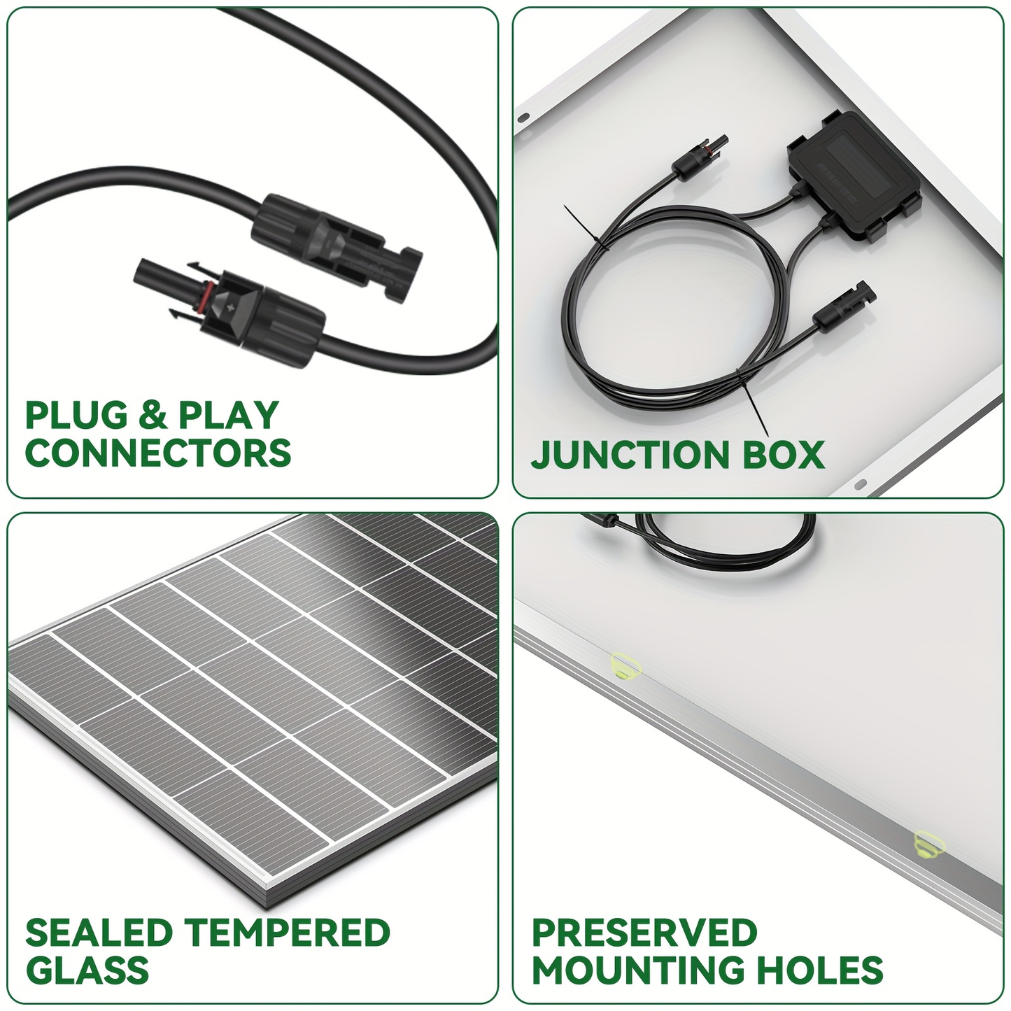 Monocrystalline Solar Panel 400W 25.5% High Efficiency Half-Cut Cell A+ Grade 2pcs 200W 12V Solar Module for Farm House Rooftop RV Caravan Off-Grid System Energy Independence