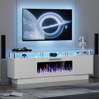White with White Fireplace