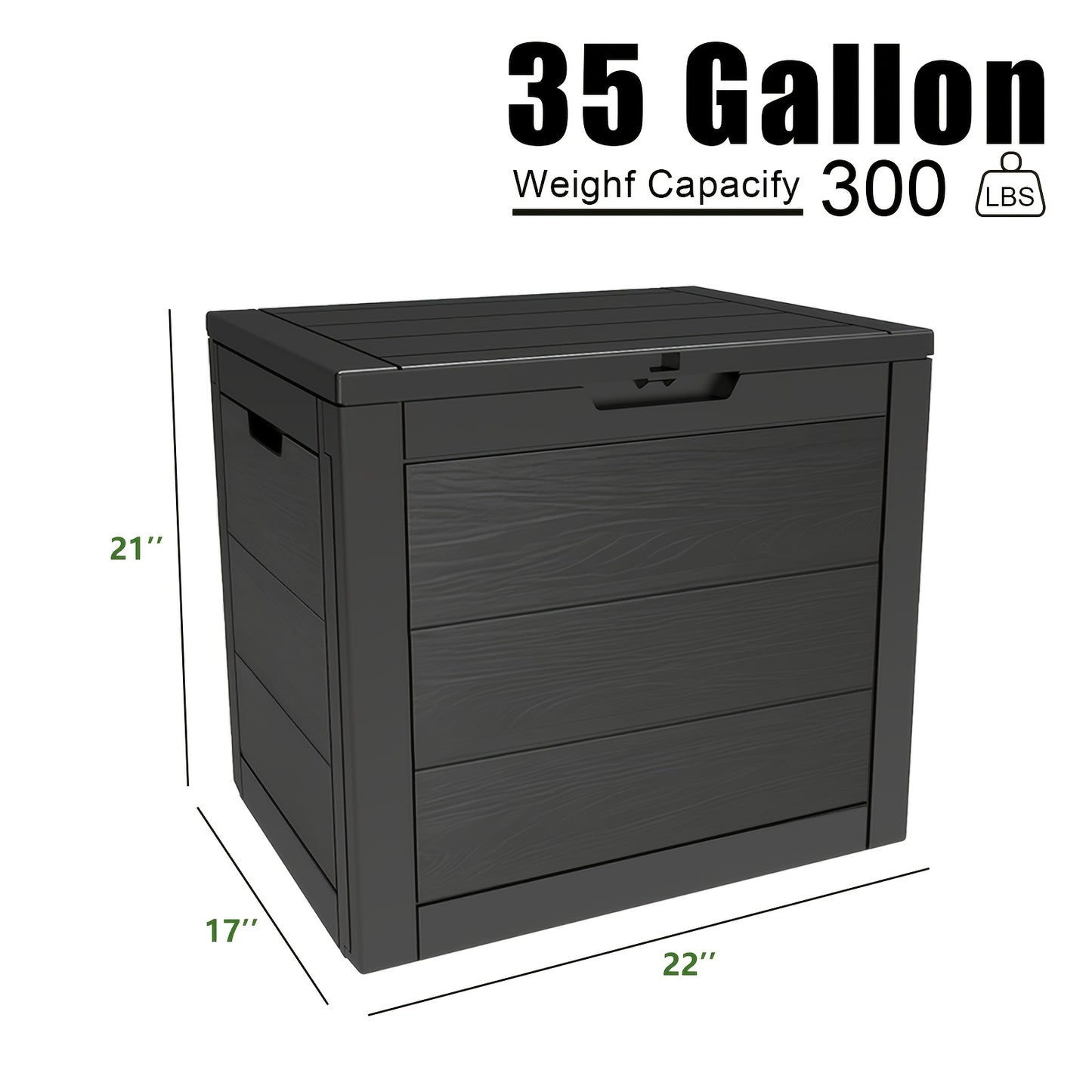 Deck Box Resin Lockable UV Waterproof | Patio Garden Toy Tool Storage