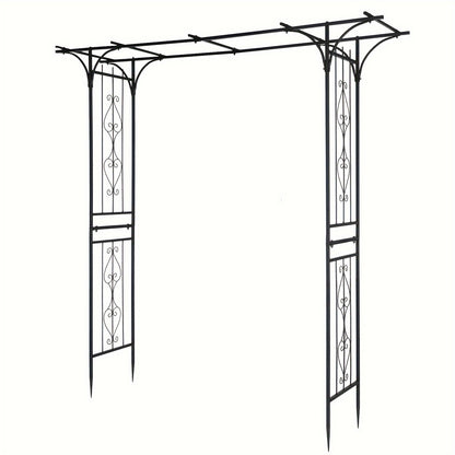 Flat Top Iron Garden Arch 16mm Tube Rustproof Climbing Rose Trellis