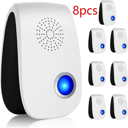 Ultrasonic Pest Repeller Plug-In 2025 Upgrade – Electronic Indoor Pest Control for Cockroaches, Mice, Rodents, Ants, Mosquitoes & Spiders, Set of 4/6/8 Units for Whole-Home Coverage