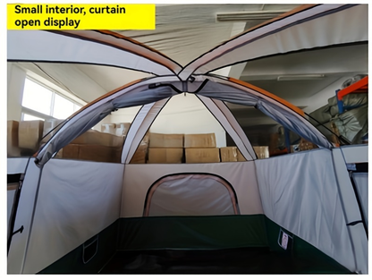 Large Camping Tent 2-Room Family Cabin 6-12 Person Mosquito Net