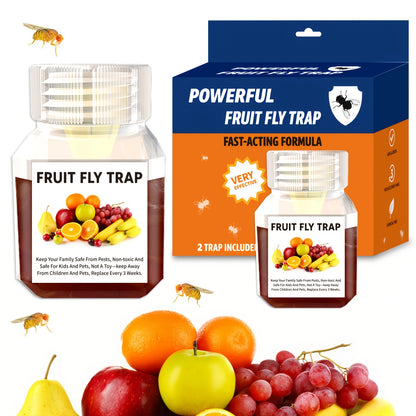 Fruit Fly Trap Indoor Sticky Flying Insect Catcher Bug Trap for Kitchen Home Plant Gnat Whitefly Fungus Gnat Non-Toxic Pest Control