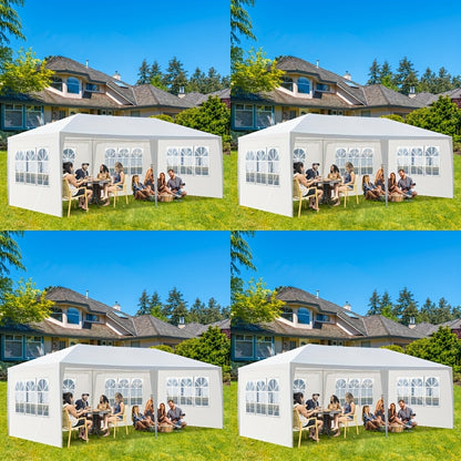 Party Tent White Waterproof 4 Sidewalls | Wedding Backyard Event Patio