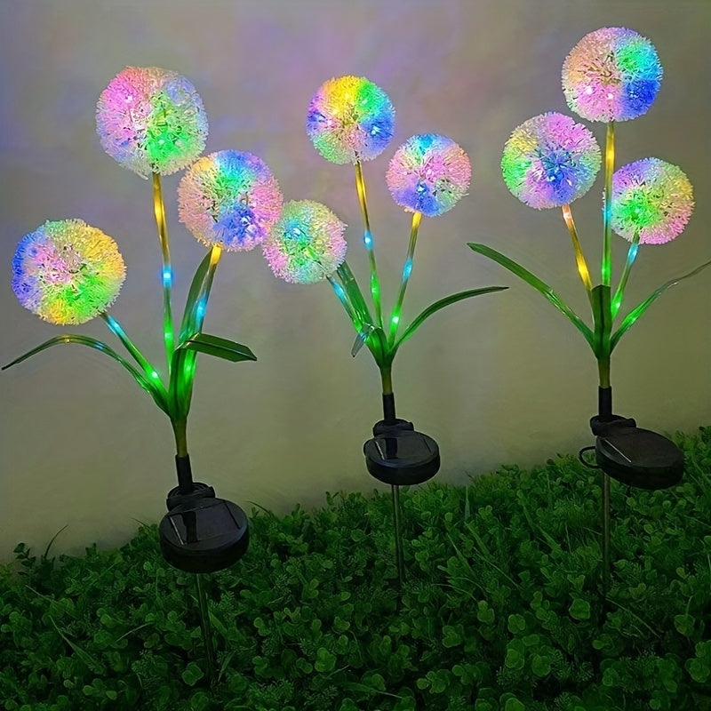 Solar Starburst Onion Lights 3-Head Plug-In Waterproof IP65