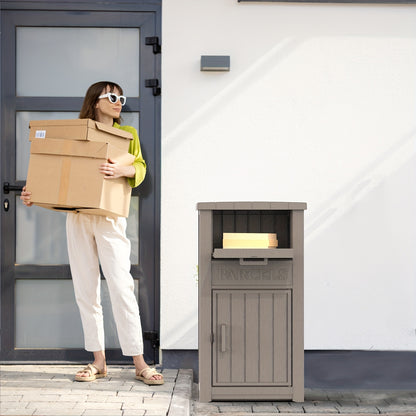 Lockable Outdoor Storage Box Waterproof Package Delivery Porch