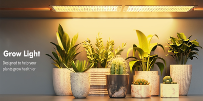 Ultra-Thin Grow Light Under Cabinet Full Spectrum 10-Level Dimming | 3/9/12H Timer High Lumen Sticky & Hangable All Growth Stages | 4pcs Indoor Plants