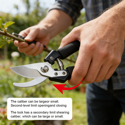 Stainless Steel Pruning Shears with Sharpening Stone, Ergonomic Comfort Grip Garden Scissors for Home Gardening, Flower Arranging & Plant Trimming – Long-Lasting Sharp Blades