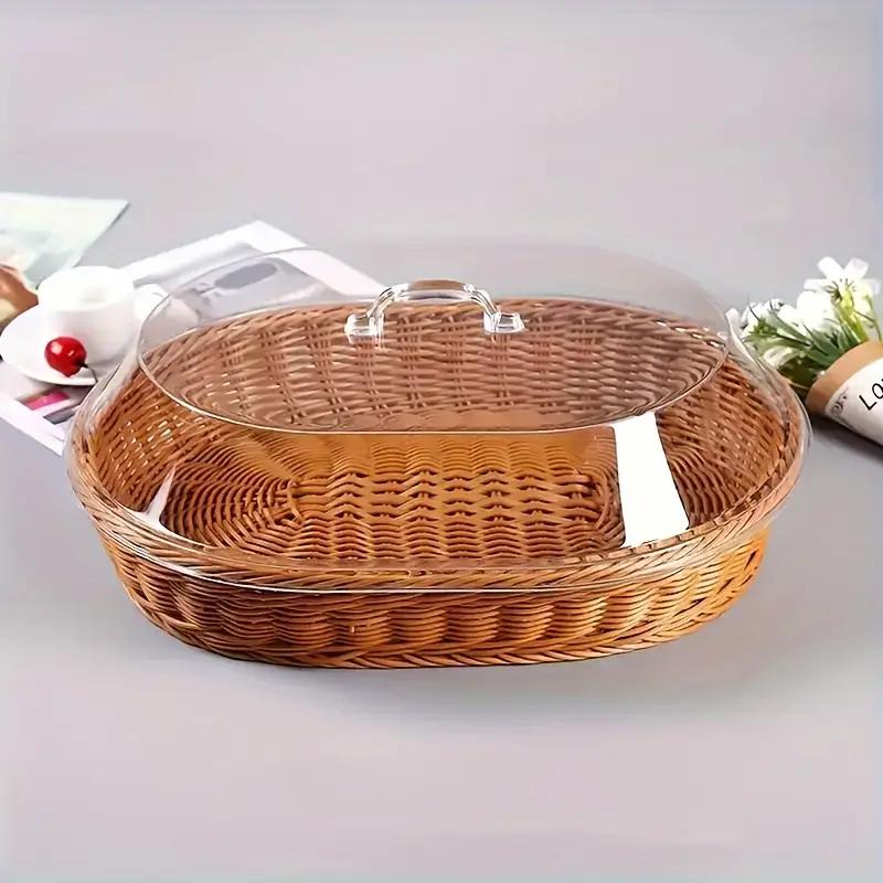 Bread Basket Woven | Fruit Dessert Snack Tray Kitchen Home Decor
